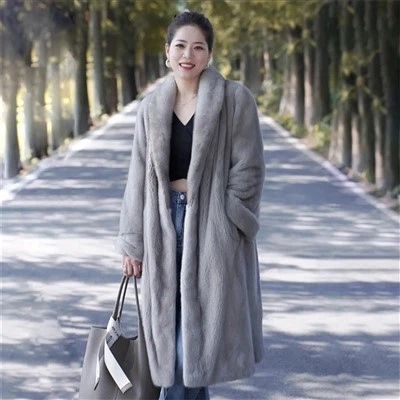 Ilgas moteriškas audinės paltas
